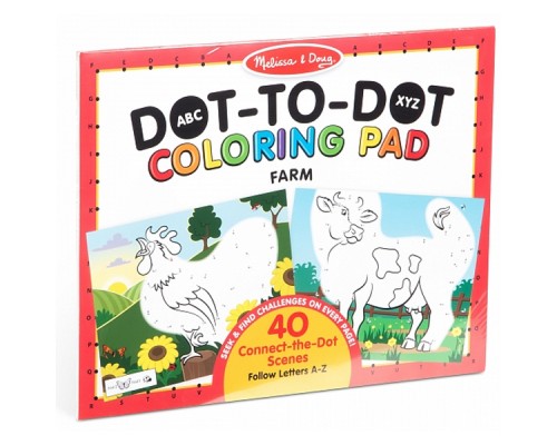 Набір для творчості Melissa&Doug розмальовок за номерами Ферма (MD30260)