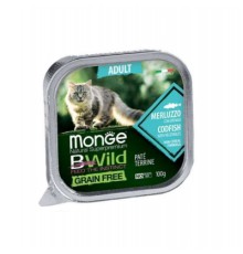 Паштет для котів Monge BWild Grain Free Wet Cod Fish Adult Cat 100 г (8009470012867)