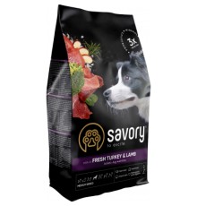 Сухий корм для собак Savory Medium Breed rich in Fresh Turkey and Lamb 3 кг (4820232630266)