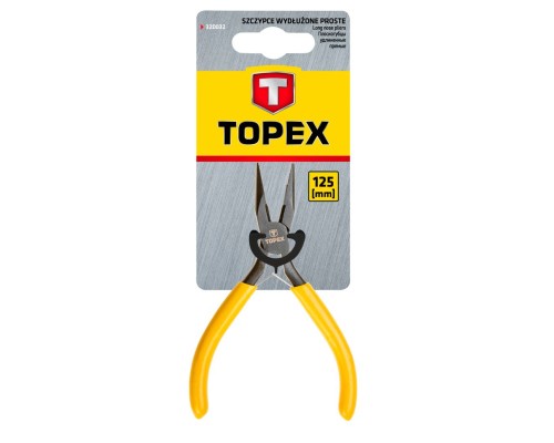 Плоскогубці Topex подовжені прямі, прецизійні, пружина розтискаюча (32D032)