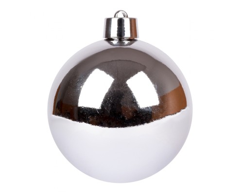 Ялинкова іграшка Novogod`ko куля, пластик, 20 cм, срібло, глянець (974076)