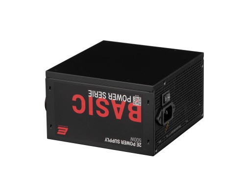 Блок живлення 2E BASIC POWER (500W), 80, 120mm, 1xMB 24pin(20+4), 1xCPU 8pin(4+4), 3xMolex, 4xSATA, 2xPCIe 8pin( (2E-BP500-120APFC)