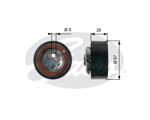 Ролик натягувача ременя Gates T43136