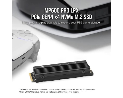 Накопичувач SSD M.2 2280 2TB MP600PRO LPX Corsair (CSSD-F2000GBMP600PLP)