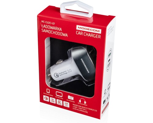 Зарядний пристрій Modecom 3xUSB 2.4A QC3.0+USB+Type C Port CU2C1-07 (ZT-MC-CU2C1-07)