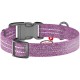 Нашийник для тварин WAUDOG Re-cotton з QR паспортом світловідбивний Ш 25 мм Д 33-49 см фіолетовий (02929)