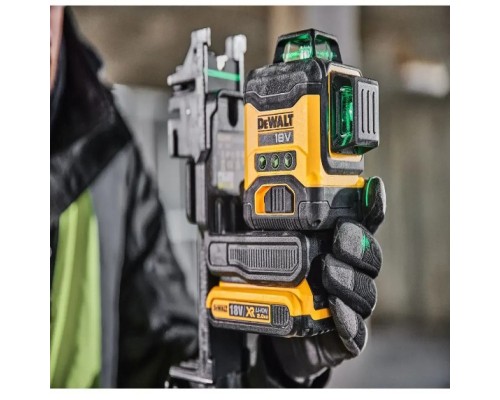 Лазерний нівелір DeWALT 18В XR Li-Ion, зелений промінь, 2Ah, ЗУ, кейс (DCLE34031D1)