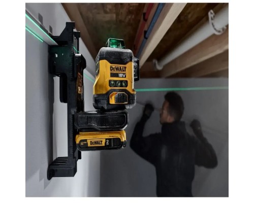Лазерний нівелір DeWALT 18В XR Li-Ion, зелений промінь, 2Ah, ЗУ, кейс (DCLE34031D1)