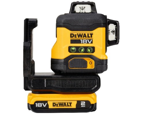 Лазерний нівелір DeWALT 18В XR Li-Ion, зелений промінь, 2Ah, ЗУ, кейс (DCLE34031D1)
