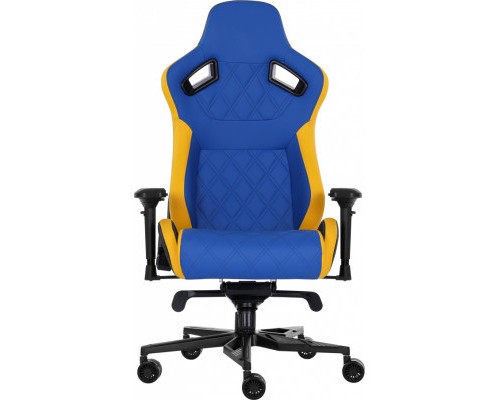 Крісло ігрове GT Racer X-0724 Blue/Yellow