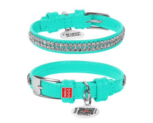 Нашийник для тварин WAUDOG Glamour з QR-паспортом 