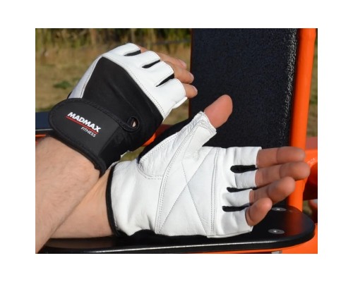 Рукавички для фітнесу MadMax MFG-444 Fitness White L (MFG-444-White_L)