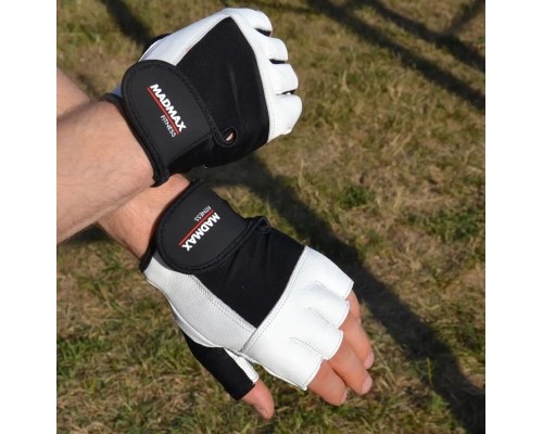 Рукавички для фітнесу MadMax MFG-444 Fitness White L (MFG-444-White_L)
