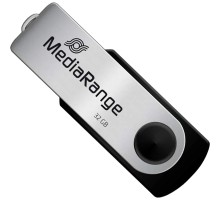 USB флеш накопичувач Mediarange 32GB Black/Silver USB 2.0 (MR911) 