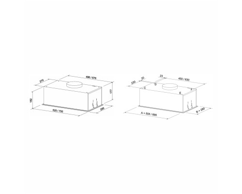 Витяжка кухонна Eleyus GEMINI 700 LED 52 WH