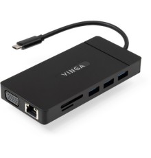 Концентратор Vinga USB-C 3.1 to VGA+HDMI+RJ45+3xUSB3.0+USB2.0+SD/TF+PD+Audio (VHYC10)