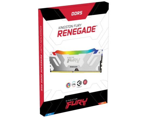 Модуль пам'яті для комп'ютера DDR5 64GB (2x32GB) 6000 MHz Renegade RGB White XMP Kingston Fury (ex.HyperX) (KF560C32RWAK2-64) Модуль пам'яті для комп'ютера DDR5 64GB (2x32GB) 6000 MHz Renegade RGB White XMP Kingston Fury (ex.HyperX) (KF560C32RWAK2-64)