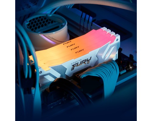 Модуль пам'яті для комп'ютера DDR5 64GB (2x32GB) 6000 MHz Renegade RGB White XMP Kingston Fury (ex.HyperX) (KF560C32RWAK2-64) Модуль пам'яті для комп'ютера DDR5 64GB (2x32GB) 6000 MHz Renegade RGB White XMP Kingston Fury (ex.HyperX) (KF560C32RWAK2-64)