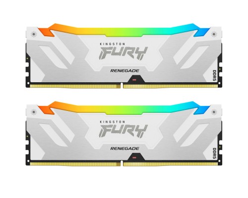 Модуль пам'яті для комп'ютера DDR5 64GB (2x32GB) 6000 MHz Renegade RGB White XMP Kingston Fury (ex.HyperX) (KF560C32RWAK2-64) Модуль пам'яті для комп'ютера DDR5 64GB (2x32GB) 6000 MHz Renegade RGB White XMP Kingston Fury (ex.HyperX) (KF560C32RWAK2-64)
