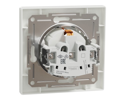 Розетка Schneider Electric ASFORA з кришкою, біла (EPH3100121)