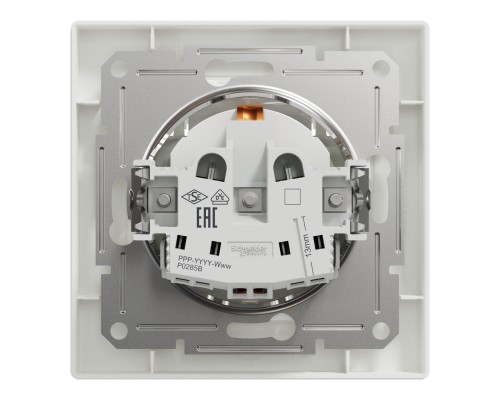 Розетка Schneider Electric ASFORA з кришкою, біла (EPH3100121)