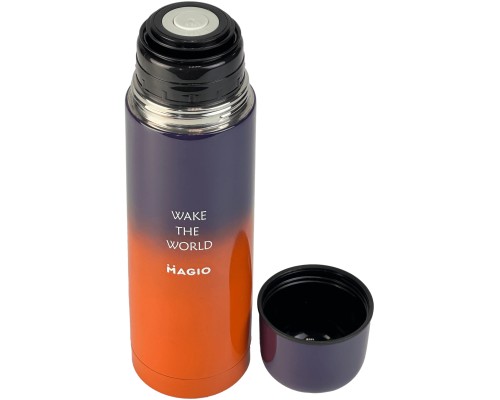 Термос Magio 1032 0.75 л Чорно-помаранчевий (MG-1032G)