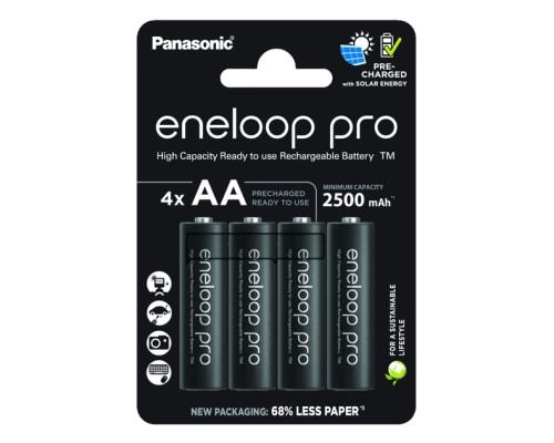 Акумулятор Panasonic AA Eneloop 2500mAh Pro NI-MH * 4 + Сase (BK-3HCDEC4CP) 