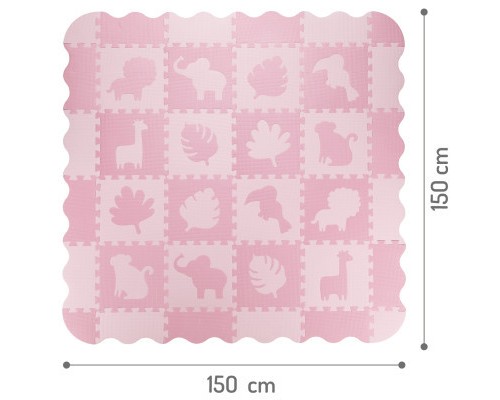 Дитячий килимок MoMi пазл Zawi 150 х 150 см Pink (MAED00012)