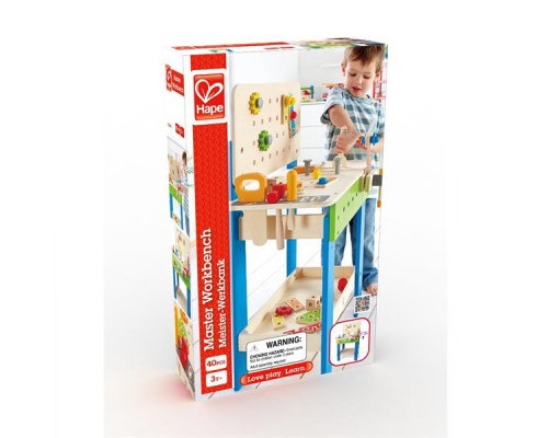 Ігровий набір Hape станок з інструментами Верстак майстра (E3000)
