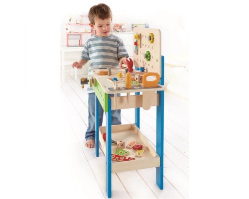 Ігровий набір Hape станок з інструментами Верстак майстра (E3000)