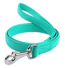 Повідок для собак WAUDOG Glamour шкіряний M-XXL ментоловий (337613)
