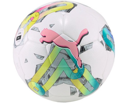М'яч футбольний Puma Orbita 4 HYB (FIFA Basic) Уні 5 Білий / Рожевий / Мультиколор (4065449751452)