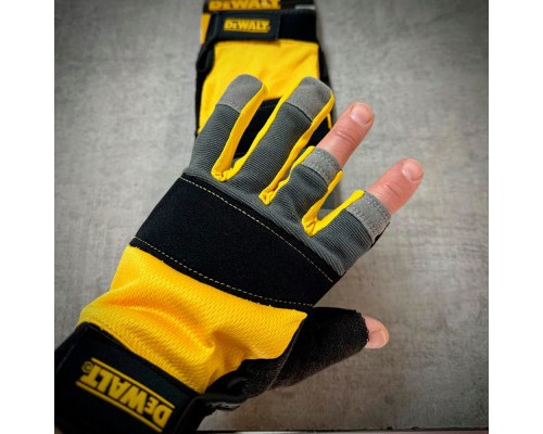 Захисні рукавиці DeWALT частково відкриті, розм. L/9, з накладками на долоні (DPG214L)