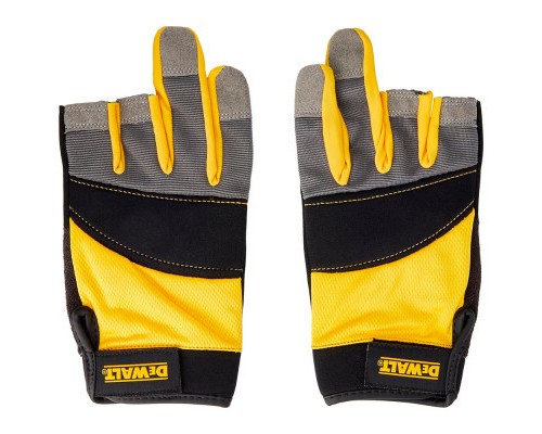 Захисні рукавиці DeWALT частково відкриті, розм. L/9, з накладками на долоні (DPG214L)