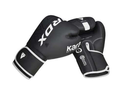 Боксерські рукавички RDX F6 Kara Matte White 16 унцій (BGR-F6MW-16OZ)