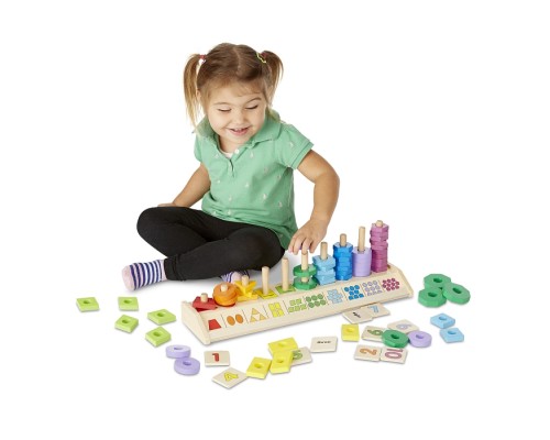 Розвиваюча іграшка Melissa&Doug Дерев'яний сортувальник Колір, форма, рахунок (MD19275)