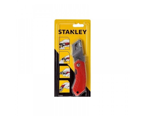 Ніж монтажний Stanley складаний, з висувним лезом для оздоблювальних робіт, 160мм. (0-10-243)