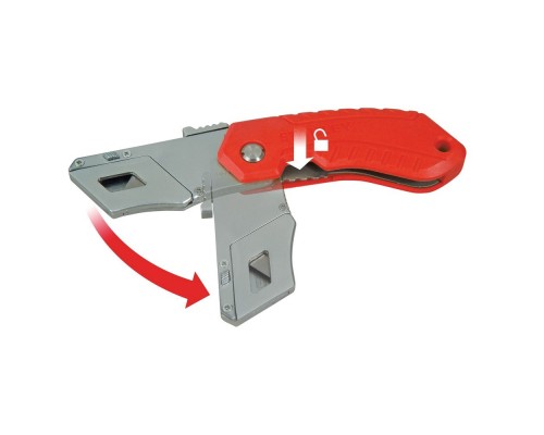 Ніж монтажний Stanley складаний, з висувним лезом для оздоблювальних робіт, 160мм. (0-10-243)