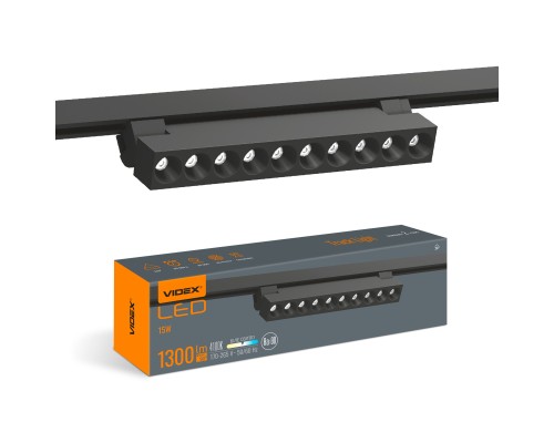 Світильник Videx TR06 15W 4100K 220V чорний (VL-TR06-154B)