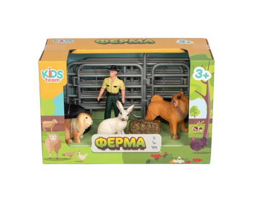 Фігурка Kids Team набір Ферма фермер, собака, кіт і кролики (Q9899-X13_3)