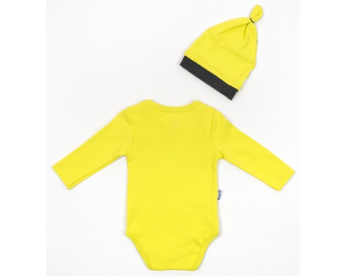 Набір дитячого одягу Miniworld з шапочкою (14711-74B-gray)