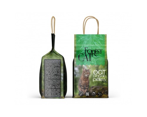 Наповнювач для туалету Forest Cat вівсяний універсальний 5 кг (4841046001431)