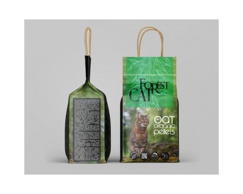Наповнювач для туалету Forest Cat вівсяний універсальний 5 кг (4841046001431)