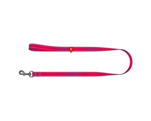 Повідок для собак WAUDOG Nylon Mono світловідбивний, S, Ш 15 мм, Д 300 см, рожевий (46437)