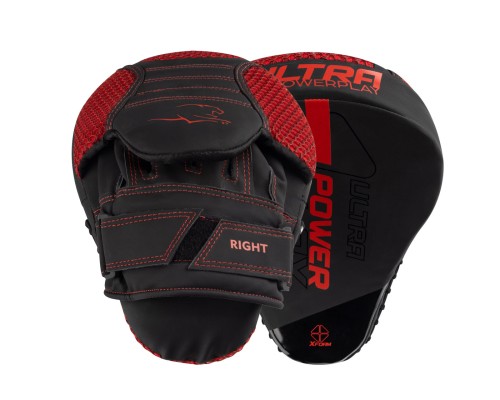Лапи боксерські PowerPlay 3044 Pro Carbon Ultra Series Чорно-Червоні (PP_3044_Bl/Red)