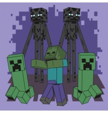 Картина по номерам Santi Майнкрафт Ендермени 25х25см (955476)