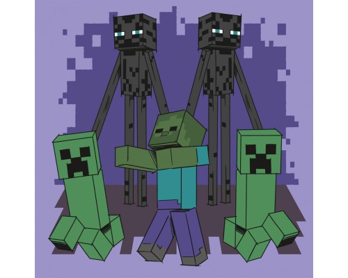 Картина по номерам Santi Майнкрафт Ендермени 25х25см (955476)