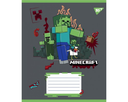 Зошит Yes Minecraft Heroes А5 12 аркушів лінія (767577)