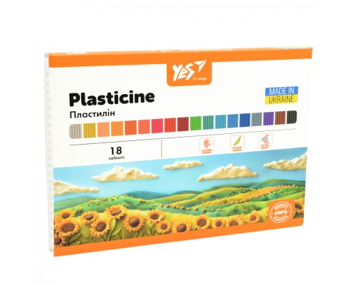 Пластилін Yes Orange Line 18 кольорів 360 г (540691)