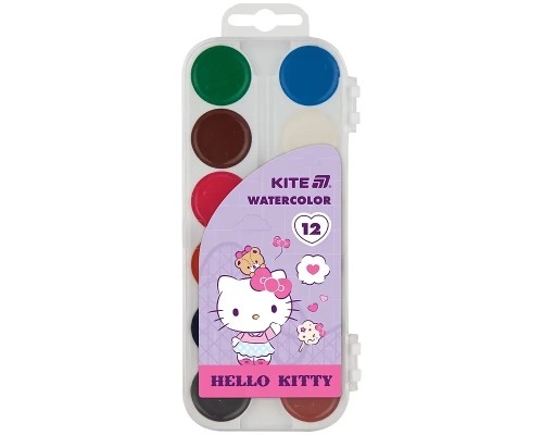 Акварельні фарби Kite Hello Kitty 12 кольорів (HK25-061)